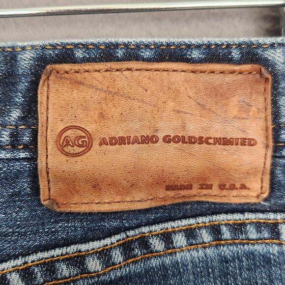 AG Adriano Goldschmied Jeans Mens 34x34 Blue Matchbox Slim Straight Actual 34X29 - Picture 10 of 16
